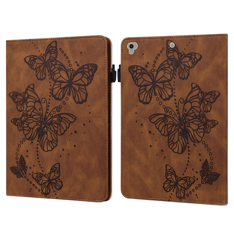 Embossed Butterfly Pattern Horizontal Flip Leather Tablet Case, For iPad 9.7 (2018/2017) / Air 2 / Air