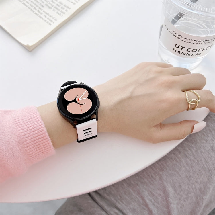 Two-color Silicone Strap Watchband, For Samsung Galaxy Watch4 40mm / 44mm
