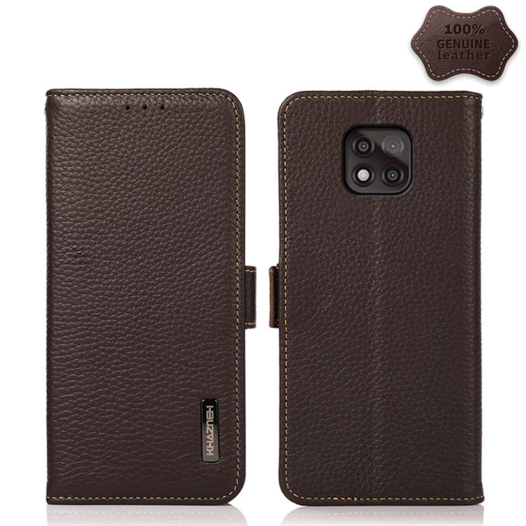 KHAZNEH Side-Magnetic Litchi Genuine Leather RFID Case