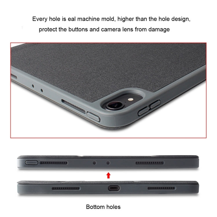 Mutural Exquisite Series Cloth Texture PU+TPU Leather Case with 3-Fold Holder & Pen Slot & Sleep & Wake-up Function, For iPad Mini 5 / 4, For iPad 9.7, For iPad Pro 10.5