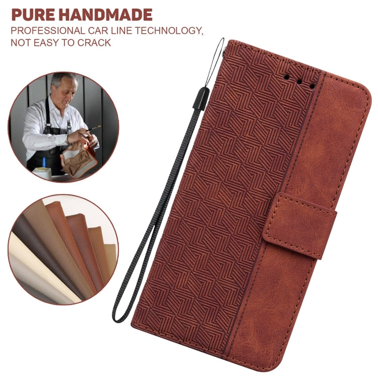 Geometric Embossed Leather Phone Case