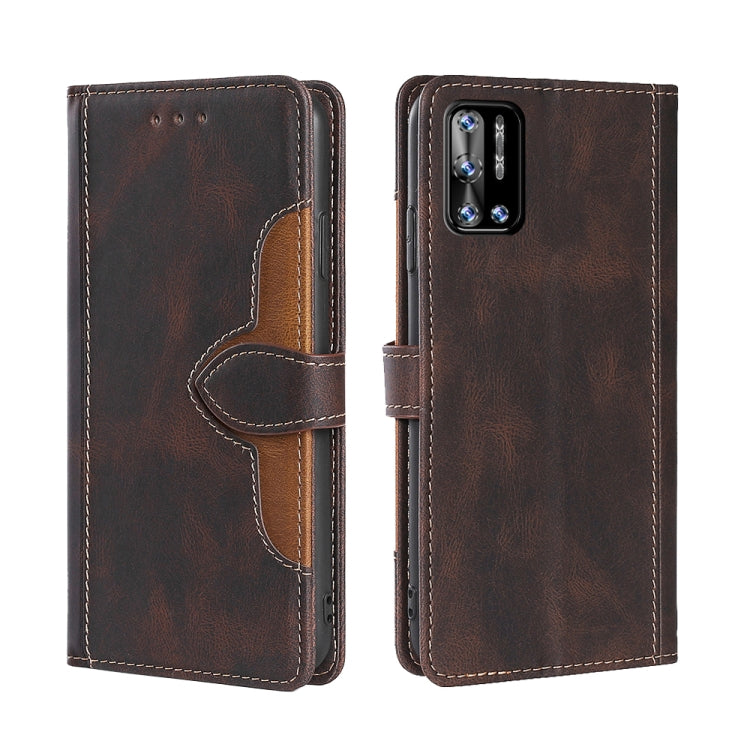 Skin Feel Straw Hat Magnetic Buckle Leather Phone Case, For Doogee N40 Pro