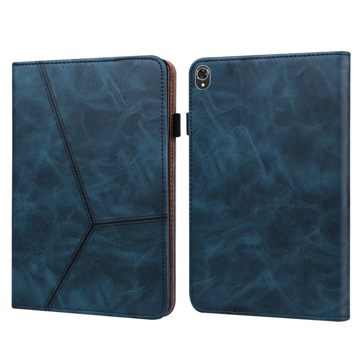 Solid Color Embossed Striped Leather Case, For Lenovo Tab K10 / M10 Plus / M10 FHD Plus