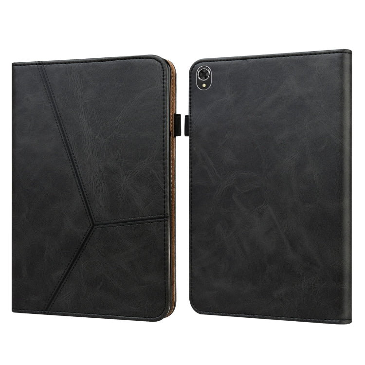 Solid Color Embossed Striped Leather Case, For Lenovo Tab K10 / M10 Plus / M10 FHD Plus