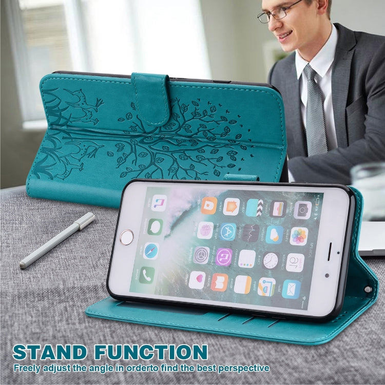 Tree & Deer Pattern Pressed Flip Leather Phone Case, For Nokia 3.4 / 5.4, For Nokia G20 / G10 / 6.3, For Sony Xperia 10 III, For Xiaomi Redmi 9T / 9 Power, For Xiaomi Redmi 10