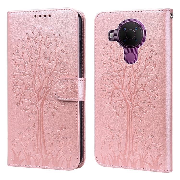 Tree & Deer Pattern Pressed Flip Leather Phone Case, For Nokia 3.4 / 5.4, For Nokia G20 / G10 / 6.3, For Sony Xperia 10 III, For Xiaomi Redmi 9T / 9 Power, For Xiaomi Redmi 10