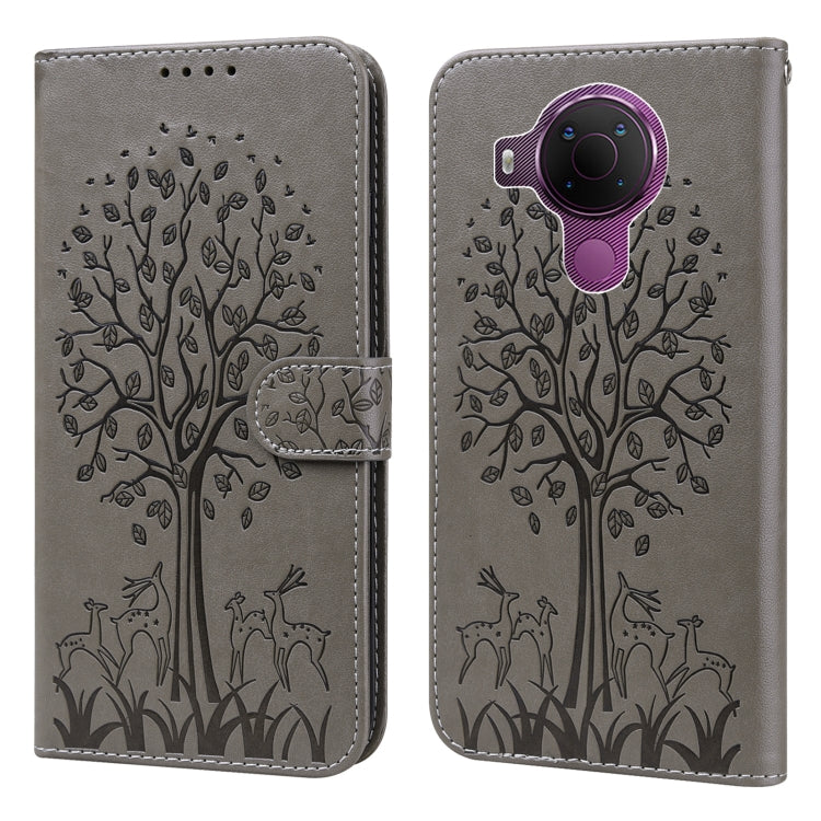 Tree & Deer Pattern Pressed Flip Leather Phone Case, For Nokia 3.4 / 5.4, For Nokia G20 / G10 / 6.3, For Sony Xperia 10 III, For Xiaomi Redmi 9T / 9 Power, For Xiaomi Redmi 10