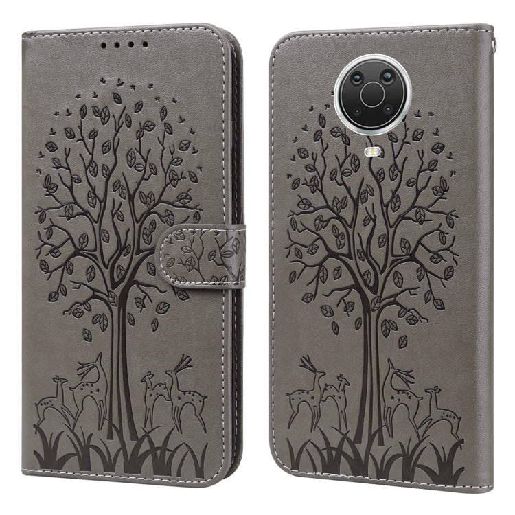 Tree & Deer Pattern Pressed Flip Leather Phone Case, For Nokia 3.4 / 5.4, For Nokia G20 / G10 / 6.3, For Sony Xperia 10 III, For Xiaomi Redmi 9T / 9 Power, For Xiaomi Redmi 10