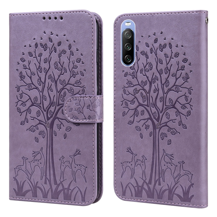 Tree & Deer Pattern Pressed Flip Leather Phone Case, For Nokia 3.4 / 5.4, For Nokia G20 / G10 / 6.3, For Sony Xperia 10 III, For Xiaomi Redmi 9T / 9 Power, For Xiaomi Redmi 10