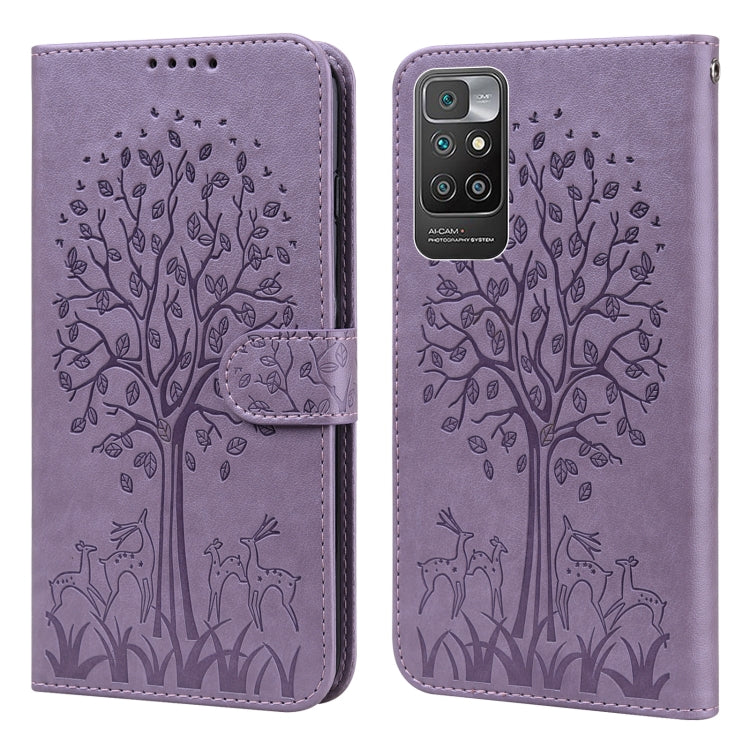 Tree & Deer Pattern Pressed Flip Leather Phone Case, For Nokia 3.4 / 5.4, For Nokia G20 / G10 / 6.3, For Sony Xperia 10 III, For Xiaomi Redmi 9T / 9 Power, For Xiaomi Redmi 10