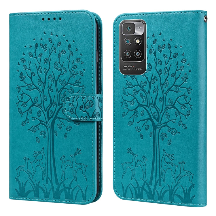 Tree & Deer Pattern Pressed Flip Leather Phone Case, For Nokia 3.4 / 5.4, For Nokia G20 / G10 / 6.3, For Sony Xperia 10 III, For Xiaomi Redmi 9T / 9 Power, For Xiaomi Redmi 10