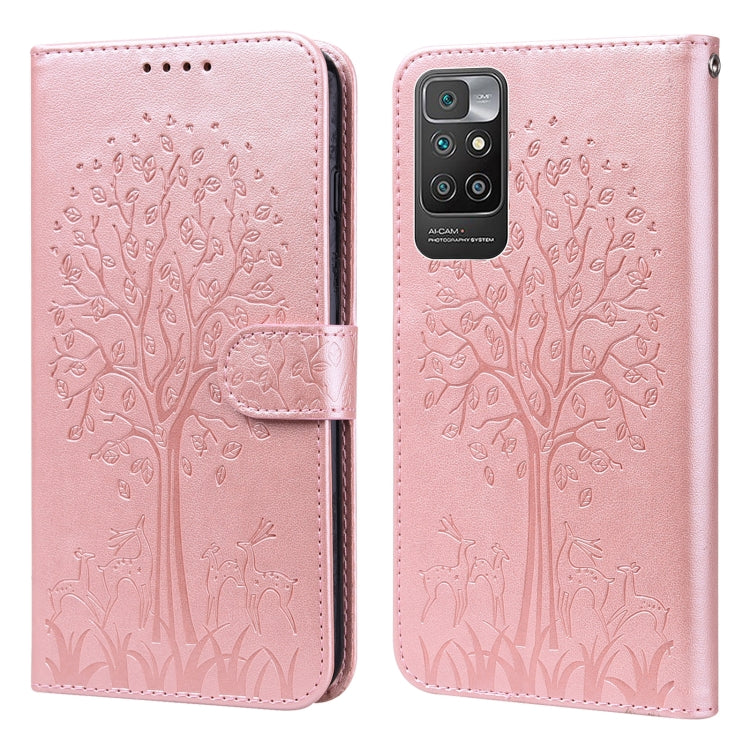 Tree & Deer Pattern Pressed Flip Leather Phone Case, For Nokia 3.4 / 5.4, For Nokia G20 / G10 / 6.3, For Sony Xperia 10 III, For Xiaomi Redmi 9T / 9 Power, For Xiaomi Redmi 10