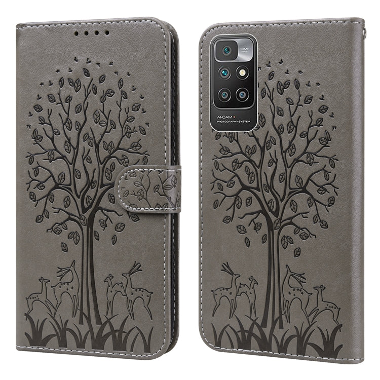 Tree & Deer Pattern Pressed Flip Leather Phone Case, For Nokia 3.4 / 5.4, For Nokia G20 / G10 / 6.3, For Sony Xperia 10 III, For Xiaomi Redmi 9T / 9 Power, For Xiaomi Redmi 10