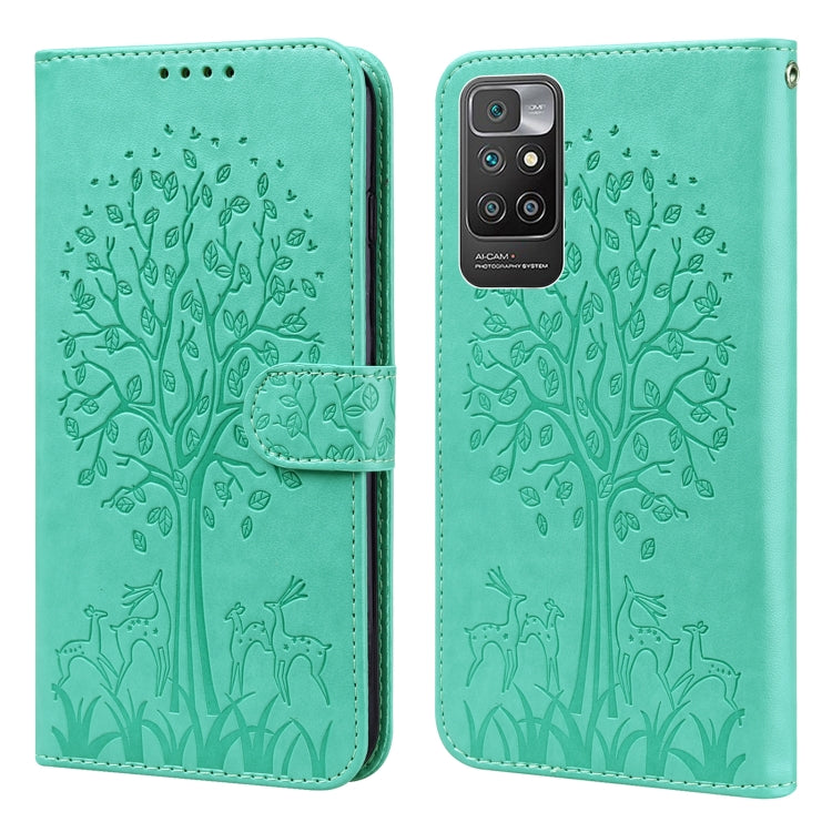 Tree & Deer Pattern Pressed Flip Leather Phone Case, For Nokia 3.4 / 5.4, For Nokia G20 / G10 / 6.3, For Sony Xperia 10 III, For Xiaomi Redmi 9T / 9 Power, For Xiaomi Redmi 10