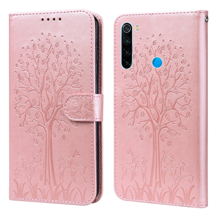 Tree & Deer Pattern Pressed Flip Leather Phone Case, For Xiaomi Redmi Note 8 2021 / Note 8, For Xiaomi Redmi 9 / Redmi 10X, For Xiaomi Redmi Note 10 5G / Poco M3 Pro 5G, For Xiaomi Redmi Note 10 / Note 10S