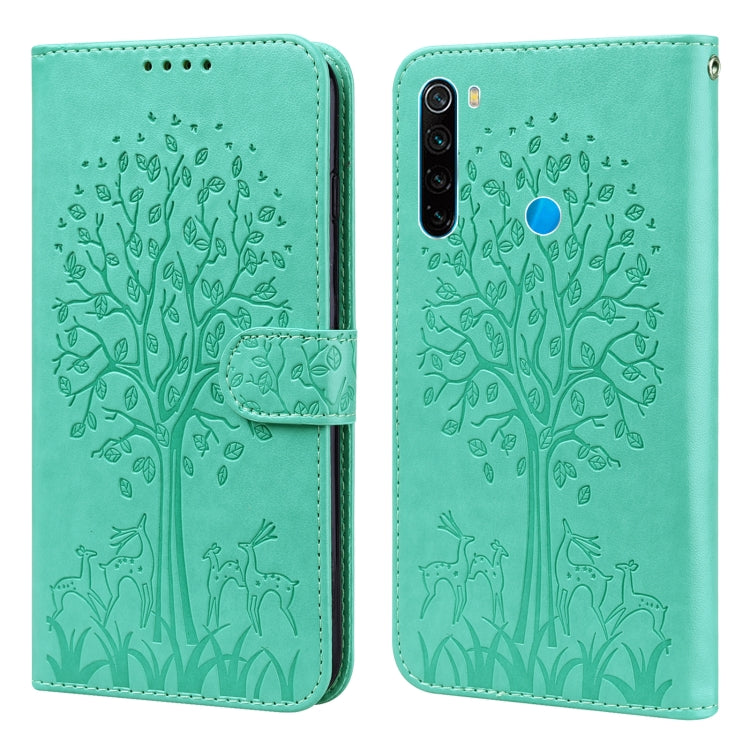 Tree & Deer Pattern Pressed Flip Leather Phone Case, For Xiaomi Redmi Note 8 2021 / Note 8, For Xiaomi Redmi 9 / Redmi 10X, For Xiaomi Redmi Note 10 5G / Poco M3 Pro 5G, For Xiaomi Redmi Note 10 / Note 10S