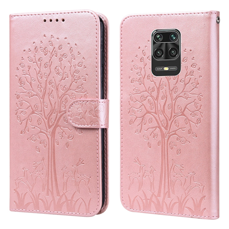Tree & Deer Pattern Pressed Flip Leather Phone Case, For Xiaomi Redmi Note 10 Pro / Note 10 Pro Max, For Xiaomi Redmi Note 11 4G, For Xiaomi Redmi Note 11 Pro 4G / 5G, For Xiaomi Redmi Note 9 Pro / Note 9 Pro Max