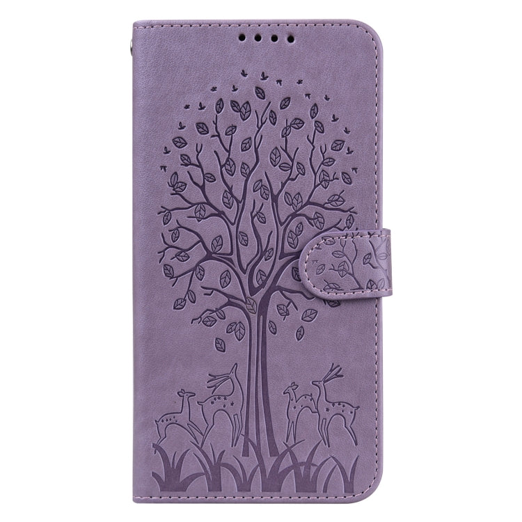 Tree & Deer Pattern Pressed Flip Leather Phone Case, For Xiaomi Redmi 9A, For Xiaomi Poco C3 / Redmi 9C