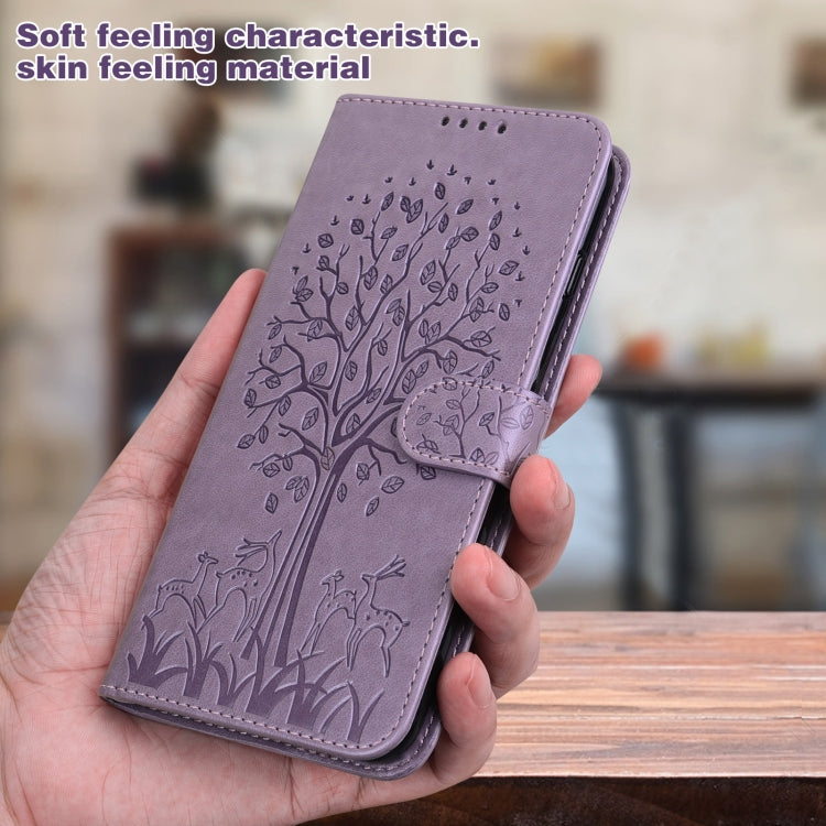 Tree & Deer Pattern Pressed Flip Leather Phone Case, For Xiaomi Redmi 9A, For Xiaomi Poco C3 / Redmi 9C