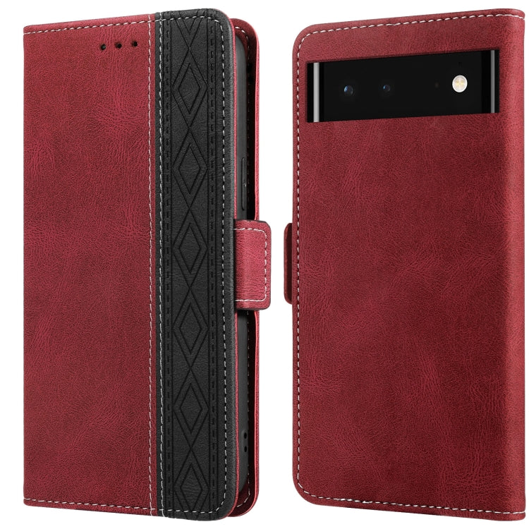 Stitching Side-Magnetic RFID Leather Phone Case, For Google Pixel 6, For Sony Xperia 10 III, For Huawei P smart Z