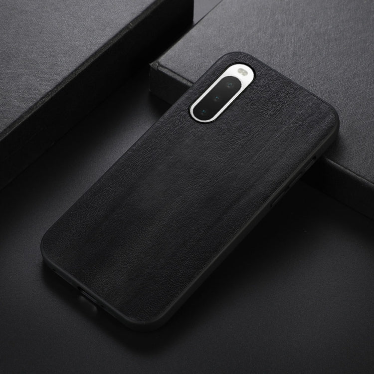 Yellow Cow Texture PU Phone Case, For Sony Xperia 10 IV