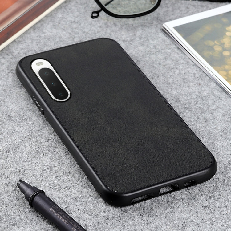 Two-color Cowhide Texture PU Shockproof Phone Case, For Sony Xperia 10 IV