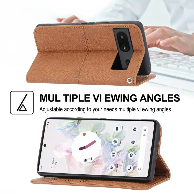 Woven Texture Stitching Magnetic PU Leather Phone Case, For Google Pixel 7, For Nokia G21 / G11, For Google Pixel 7 Pro, For Kyocera Android One S9 / Digno Sanga Edition