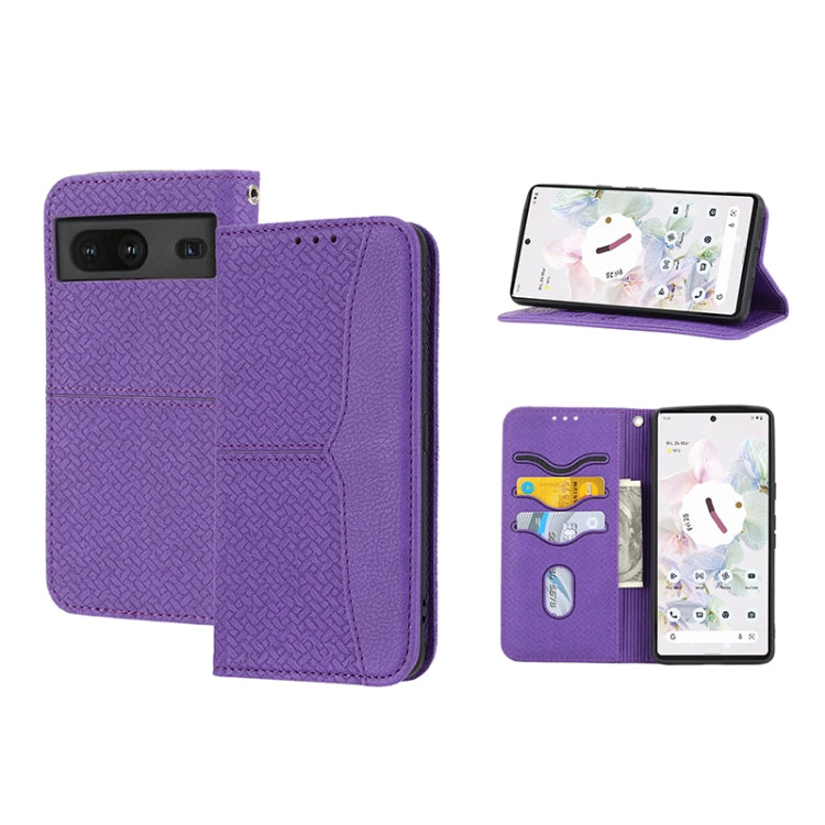 Woven Texture Stitching Magnetic PU Leather Phone Case, For Google Pixel 7, For Nokia G21 / G11, For Google Pixel 7 Pro, For Kyocera Android One S9 / Digno Sanga Edition