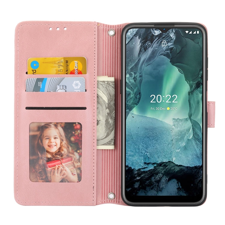 Embossed Striped Magnetic Buckle Horizontal Flip Phone Leather Case, For Nokia G21 / G11, For Google Pixel 7 Pro, For Kyocera Android One S9 / Digno Sanga Edition, For OPPO Realme C31 4G Global