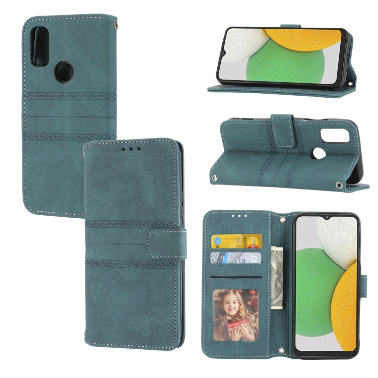 Embossed Striped Magnetic Buckle Horizontal Flip Phone Leather Case, For Nokia G21 / G11, For Google Pixel 7 Pro, For Kyocera Android One S9 / Digno Sanga Edition, For OPPO Realme C31 4G Global