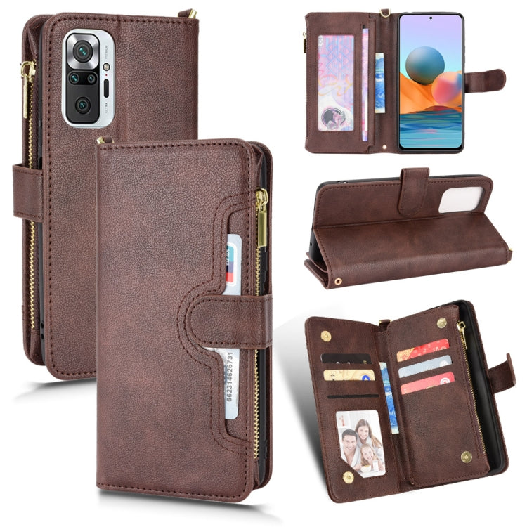 Litchi Texture Zipper Leather Phone Case, For Xiaomi Redmi Note 10 Pro / 10 Pro Max 4G, For Xiaomi Redmi Note 10 4G / Note 10S, For Nokia XR20, For Sony Xperia 5 III