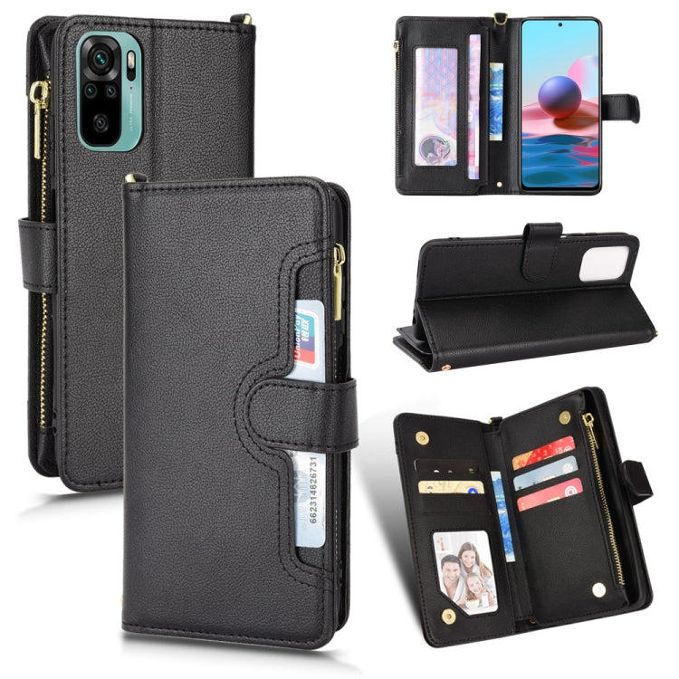 Litchi Texture Zipper Leather Phone Case, For Xiaomi Redmi Note 10 Pro / 10 Pro Max 4G, For Xiaomi Redmi Note 10 4G / Note 10S, For Nokia XR20, For Sony Xperia 5 III