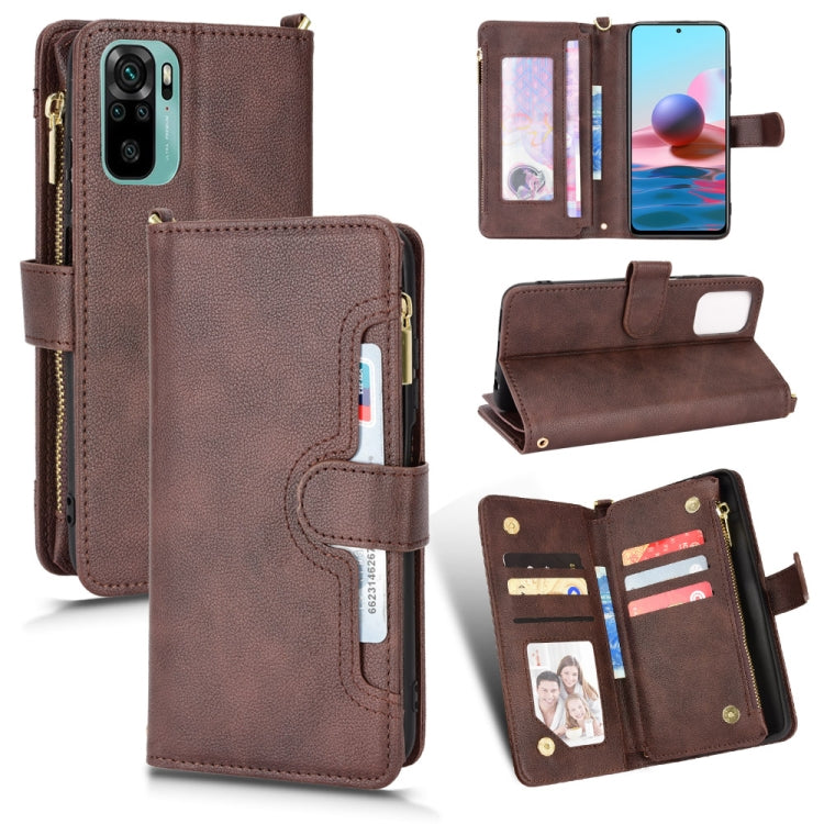 Litchi Texture Zipper Leather Phone Case, For Xiaomi Redmi Note 10 Pro / 10 Pro Max 4G, For Xiaomi Redmi Note 10 4G / Note 10S, For Nokia XR20, For Sony Xperia 5 III