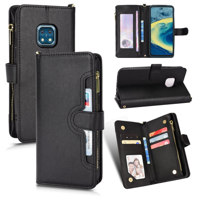 Litchi Texture Zipper Leather Phone Case, For Xiaomi Redmi Note 10 Pro / 10 Pro Max 4G, For Xiaomi Redmi Note 10 4G / Note 10S, For Nokia XR20, For Sony Xperia 5 III