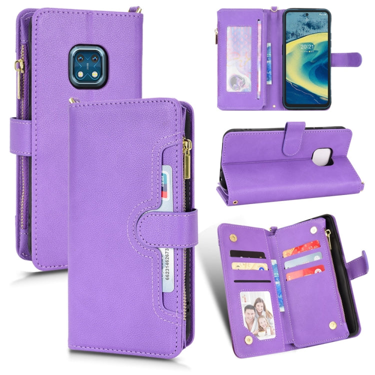 Litchi Texture Zipper Leather Phone Case, For Xiaomi Redmi Note 10 Pro / 10 Pro Max 4G, For Xiaomi Redmi Note 10 4G / Note 10S, For Nokia XR20, For Sony Xperia 5 III