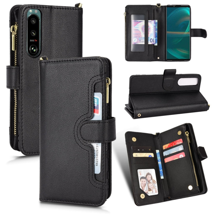 Litchi Texture Zipper Leather Phone Case, For Xiaomi Redmi Note 10 Pro / 10 Pro Max 4G, For Xiaomi Redmi Note 10 4G / Note 10S, For Nokia XR20, For Sony Xperia 5 III