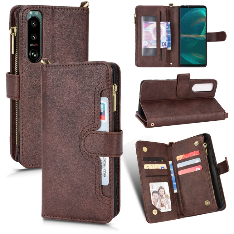 Litchi Texture Zipper Leather Phone Case, For Xiaomi Redmi Note 10 Pro / 10 Pro Max 4G, For Xiaomi Redmi Note 10 4G / Note 10S, For Nokia XR20, For Sony Xperia 5 III