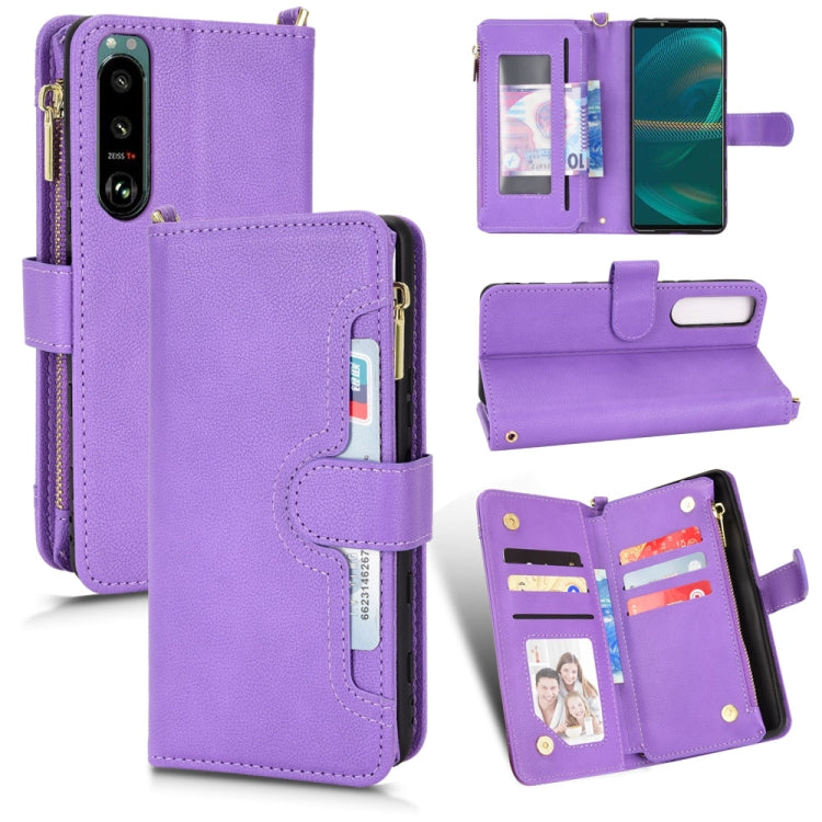 Litchi Texture Zipper Leather Phone Case, For Xiaomi Redmi Note 10 Pro / 10 Pro Max 4G, For Xiaomi Redmi Note 10 4G / Note 10S, For Nokia XR20, For Sony Xperia 5 III