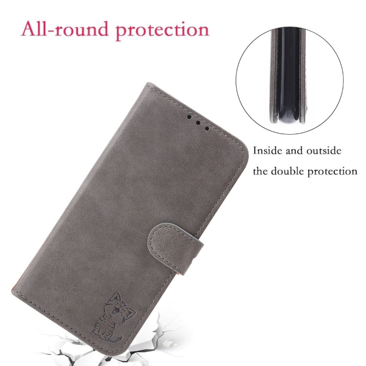 Embossed Happy Cat Pattern Leather Phone Case, For Google Pixel 6a, For Google Pixel 7 5G, For Google Pixel 7 Pro 5G, For Xiaomi Redmi 10A