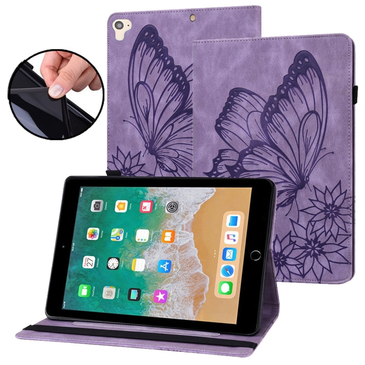 Big Butterfly Embossed Smart Leather Tablet Case, For iPad 10.2 2020 / Air 2019, For iPad Air 2 / 9.7 2018&2017, For iPad mini 2024 / mini 6, For iPad mini 2019 / 4 / 3 / 2 / 1