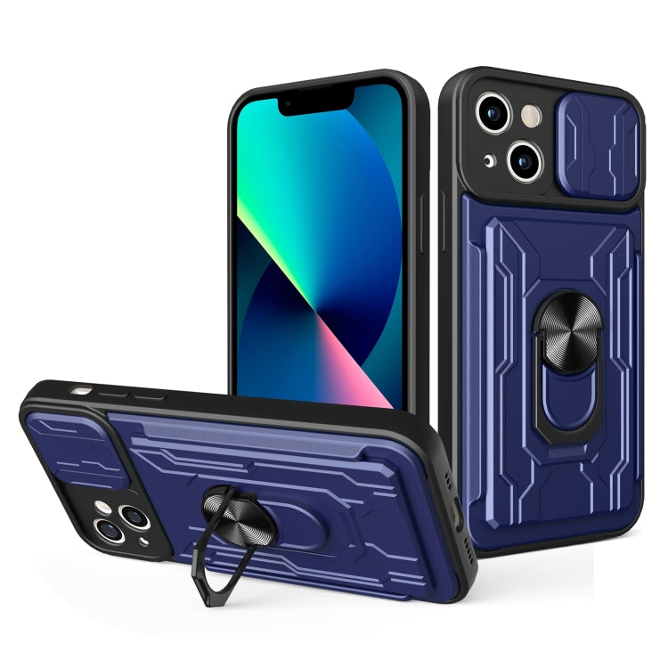 Sliding Camshield TPU+PC Phone Case with Card Slot, For iPhone 14, For iPhone 14 Pro, For iPhone 14 Plus