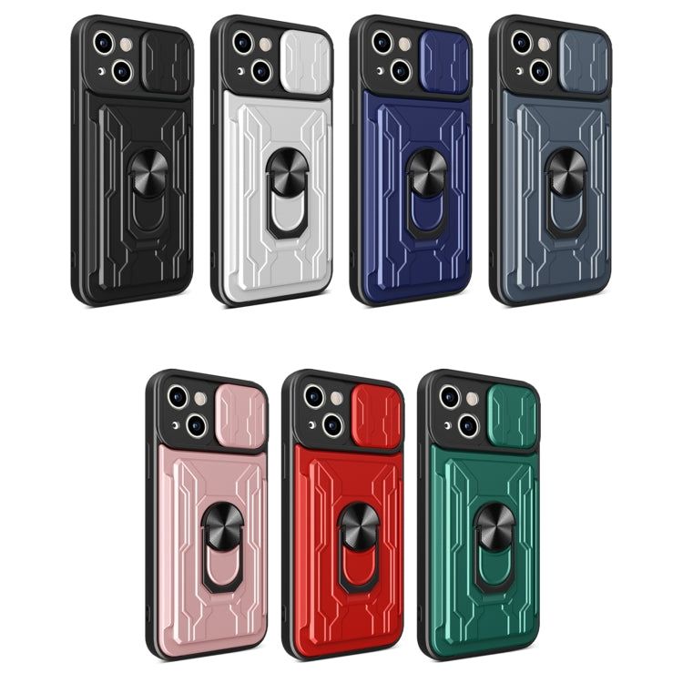 Sliding Camshield TPU+PC Phone Case with Card Slot, For iPhone 14, For iPhone 14 Pro, For iPhone 14 Plus