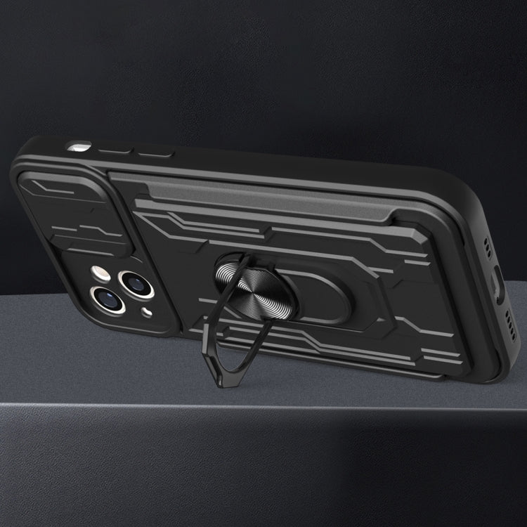Sliding Camshield TPU+PC Phone Case with Card Slot, For iPhone 14, For iPhone 14 Pro, For iPhone 14 Plus