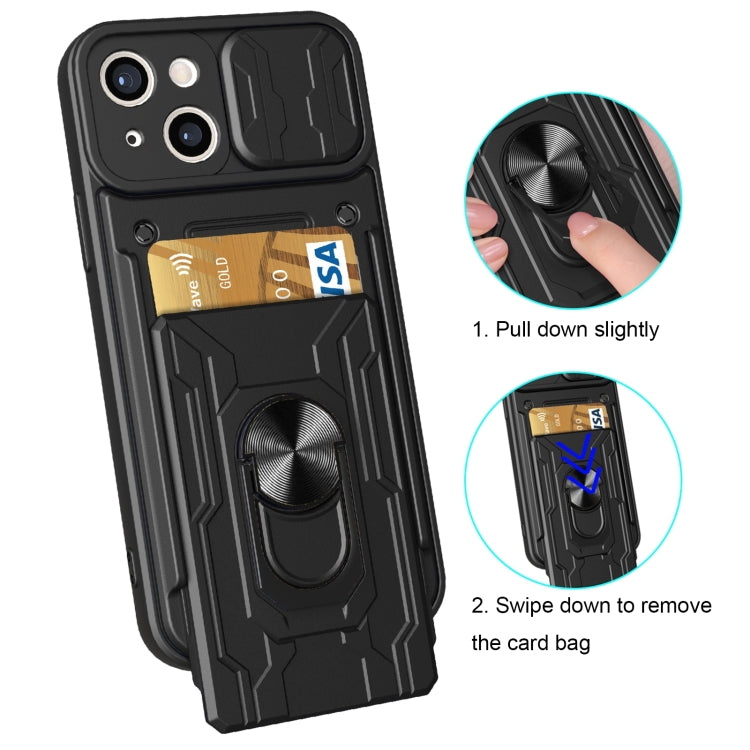 Sliding Camshield TPU+PC Phone Case with Card Slot, For iPhone 14, For iPhone 14 Pro, For iPhone 14 Plus