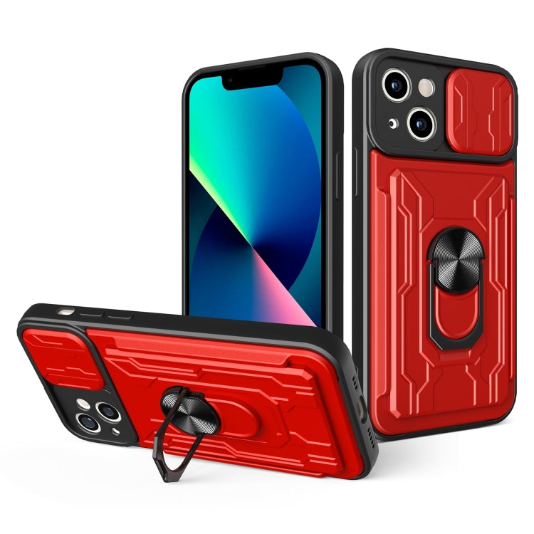 Sliding Camshield TPU+PC Phone Case with Card Slot, For iPhone 14, For iPhone 14 Pro, For iPhone 14 Plus