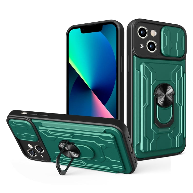 Sliding Camshield TPU+PC Phone Case with Card Slot, For iPhone 14, For iPhone 14 Pro, For iPhone 14 Plus