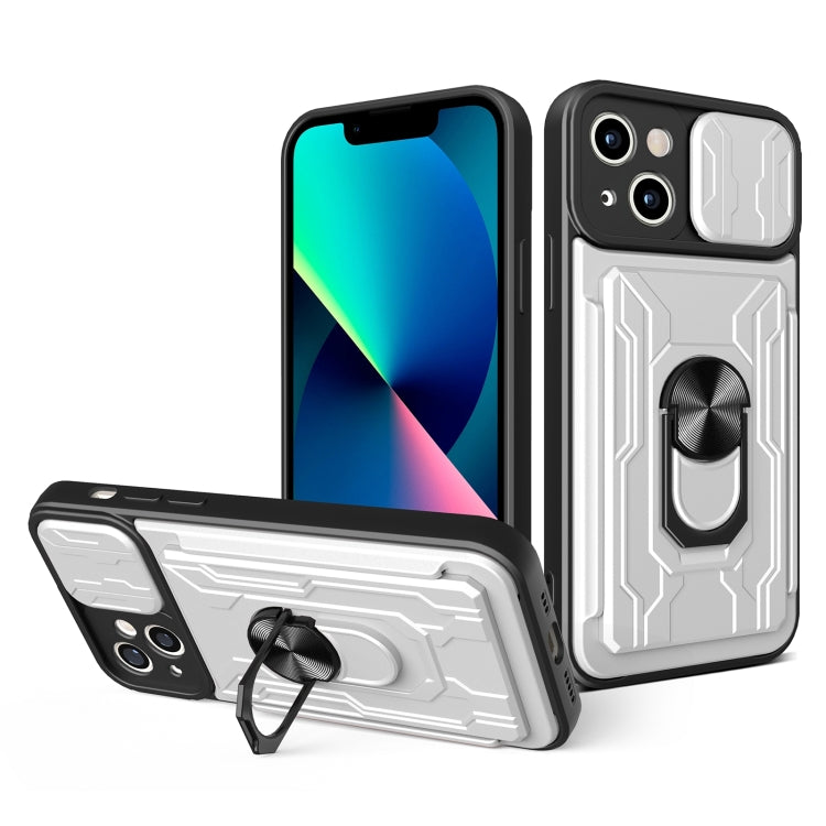 Sliding Camshield TPU+PC Phone Case with Card Slot, For iPhone 14, For iPhone 14 Pro, For iPhone 14 Plus