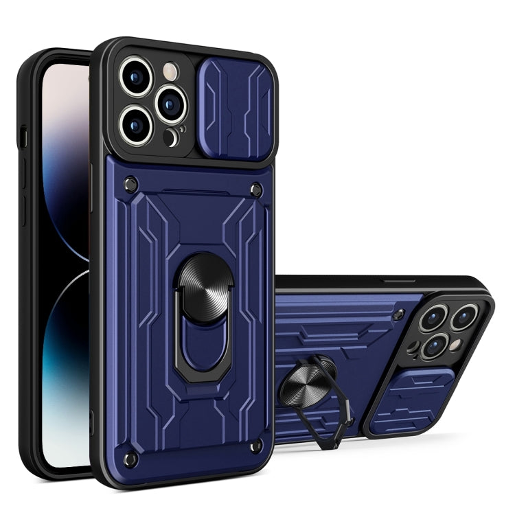 Sliding Camshield TPU+PC Phone Case with Card Slot, For iPhone 14, For iPhone 14 Pro, For iPhone 14 Plus