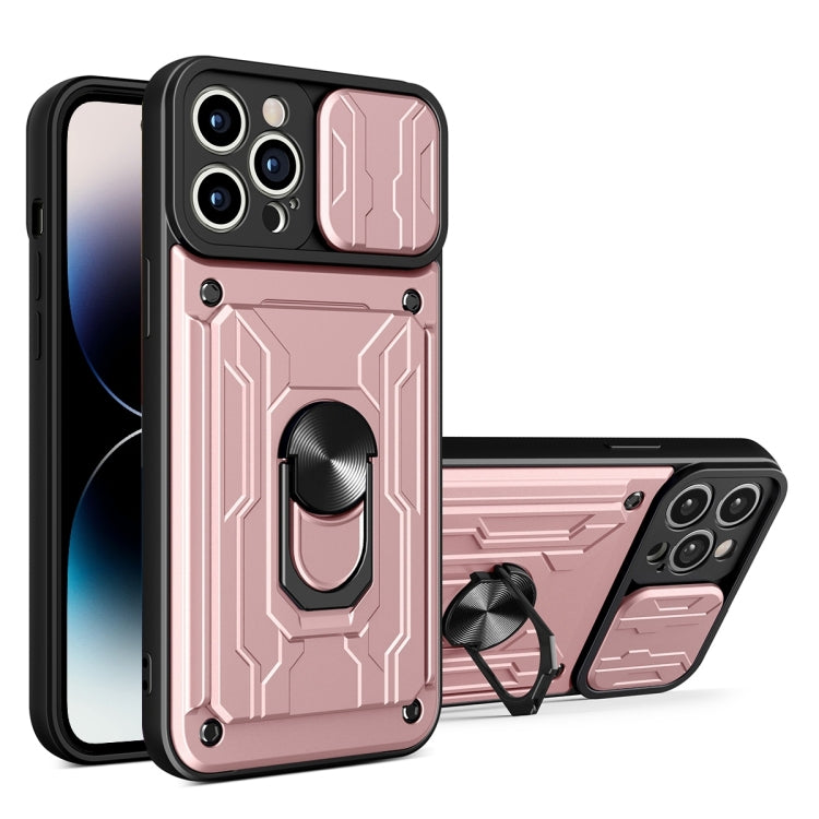 Sliding Camshield TPU+PC Phone Case with Card Slot, For iPhone 14, For iPhone 14 Pro, For iPhone 14 Plus