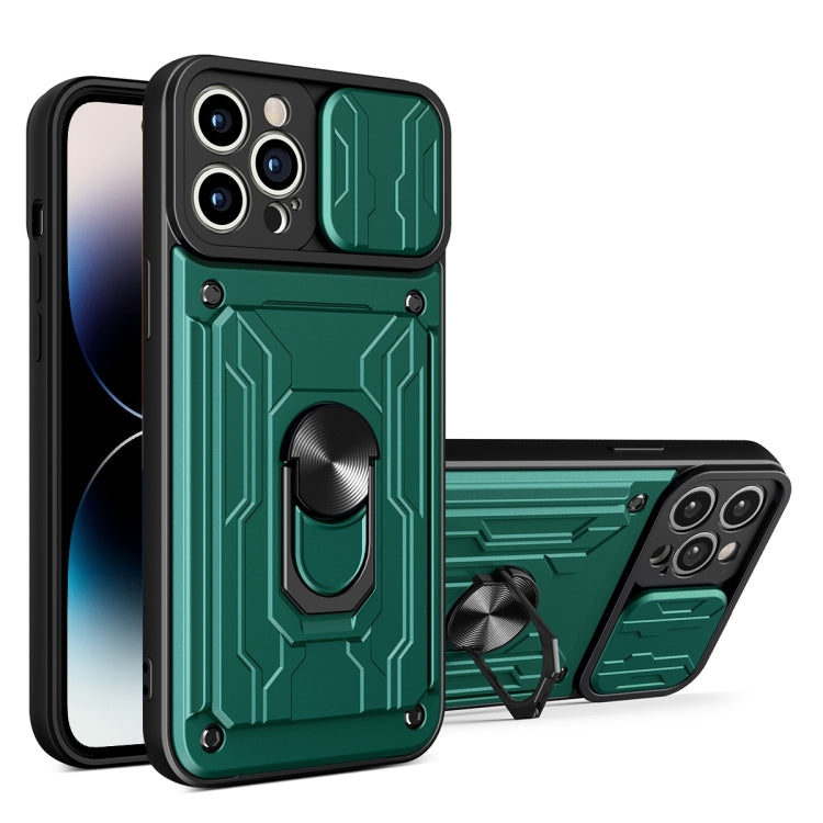 Sliding Camshield TPU+PC Phone Case with Card Slot, For iPhone 14, For iPhone 14 Pro, For iPhone 14 Plus